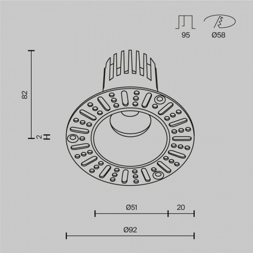 Встраиваемый светильник Maytoni Dip DL119-10W-4K-TRS-B