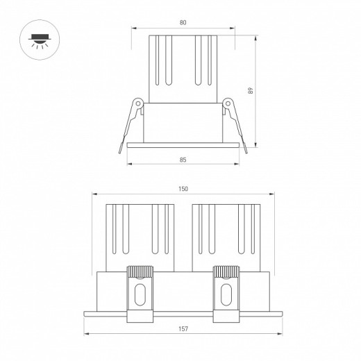 Встраиваемый светильник Arlight MS-FLOW 053778