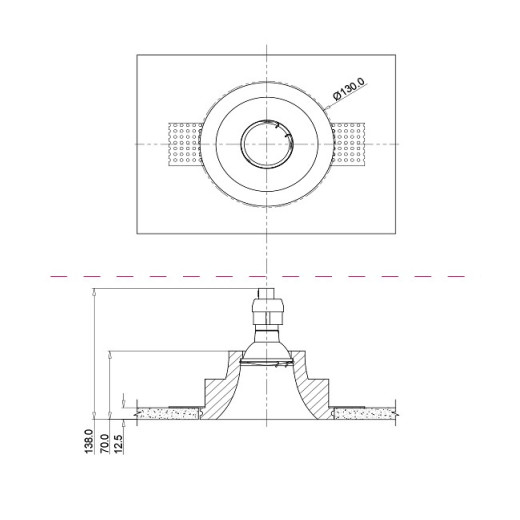 Встраиваемый светильник Maytoni Gyps Modern DL002-1-01-W