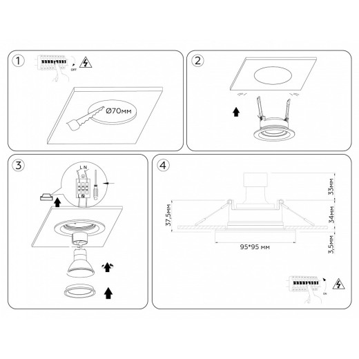 Встраиваемый светильник Ambrella Light TN TN1144