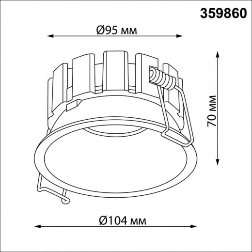 Встраиваемый светильник Novotech SOLIS 359860