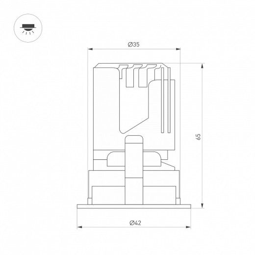Встраиваемый светильник Arlight ARADO 059101