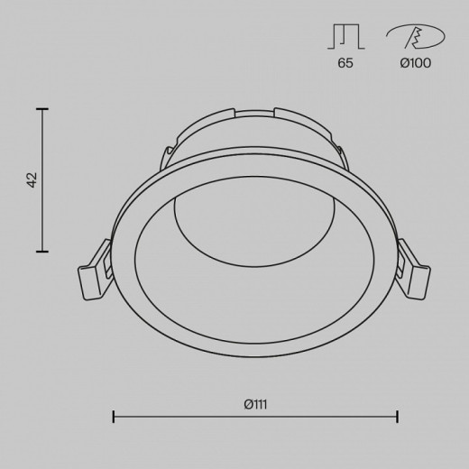 Встраиваемый светильник Maytoni Technical Share DL126-GX53-W