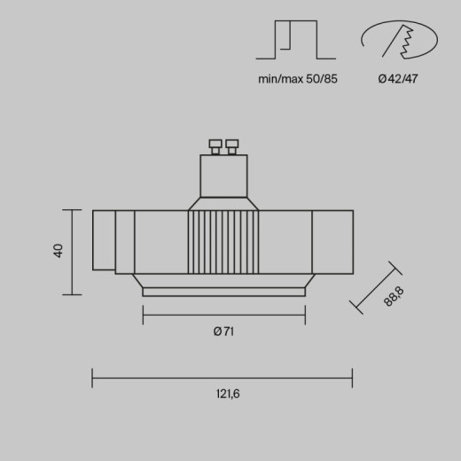 Встраиваемый светильник Maytoni Technical Нео DL138-GU10-W