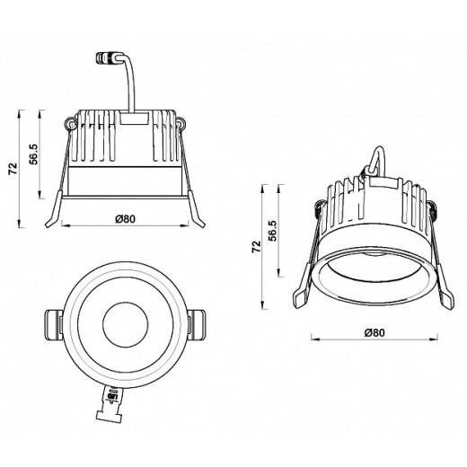 Встраиваемый светильник iLedex Mars 112-12W-D80-3000K-24DG-WH