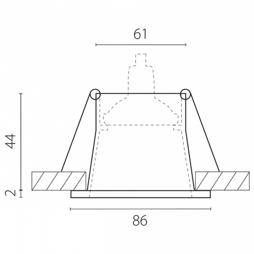 Встраиваемый светильник Lightstar Levigo Base 010057