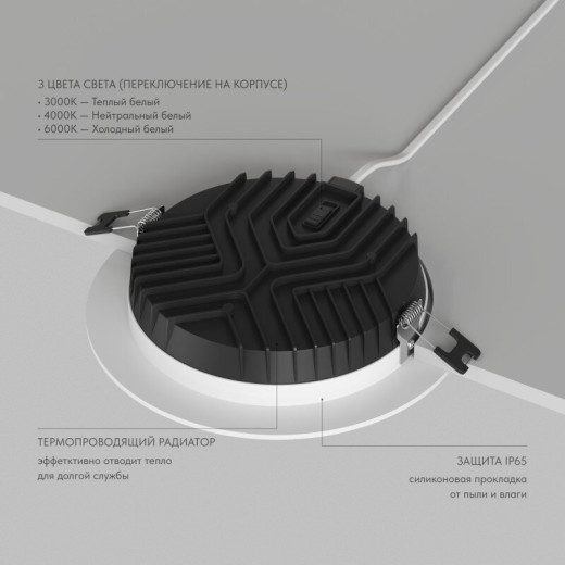 Встраиваемый светильник Denkirs VERSA DK2463-WH