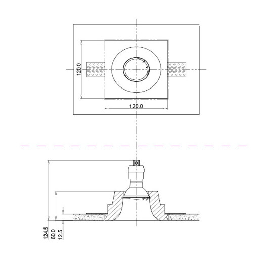 Встраиваемый светильник Gyps Modern DL001-1-01-W
