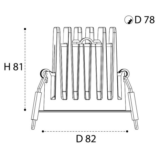 Встраиваемый светильник Italline IT08-8041 IT08-8041 black 3000K
