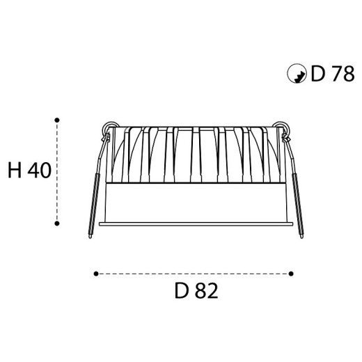 Встраиваемый светильник Italline IT08-8042 IT08-8042 white 3000K