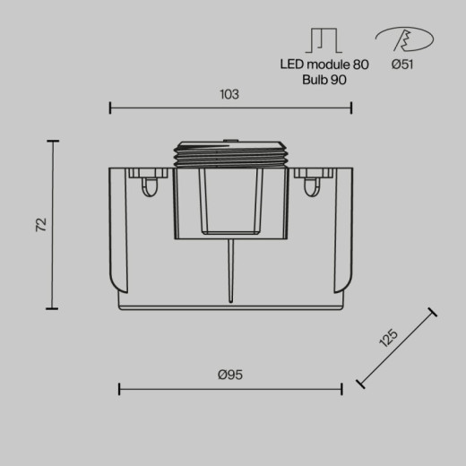 Встраиваемый светильник Maytoni Technical Интро 2.0 DL135-GU10-W