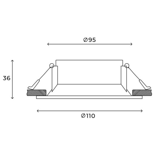 Встраиваемый светильник Hesby Lighting Evo HSBL_0265