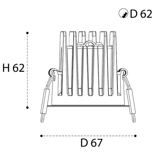 Встраиваемый светильник Italline IT08-8040 IT08-8040 white 3000K