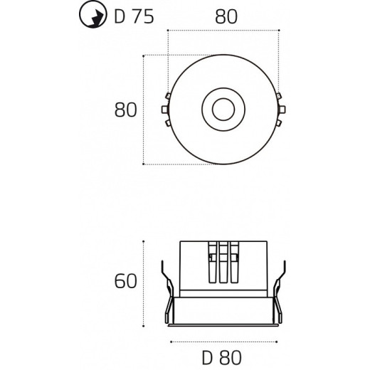 Встраиваемый светильник Italline IT014-0208 IT014-0208 nickel