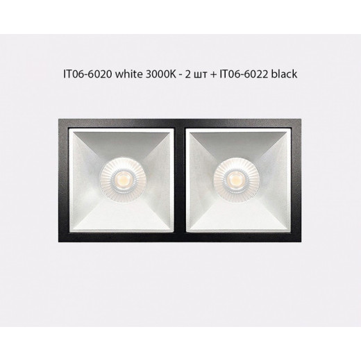 Встраиваемый светильник Italline IT06-6020 IT06-6020 white 3000K - 2 шт. + IT06-6022 white