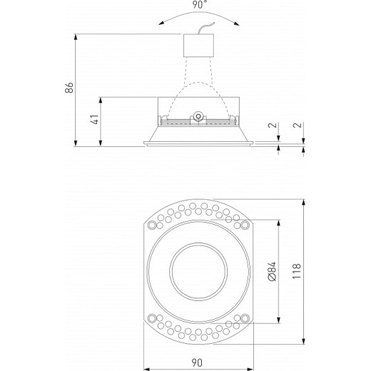 Встраиваемый светильник Elektrostandard Renzo a067523