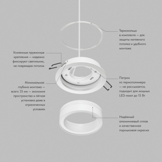 Встраиваемый светильник Denkirs GLOW DK-DH2010-WH
