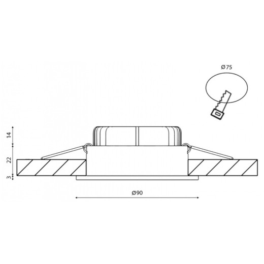 Встраиваемый светильник на штанге DesignLed FA 00-00003551
