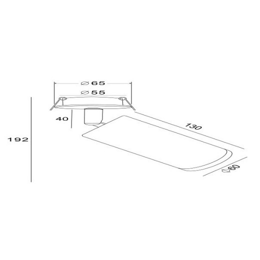 Встраиваемый светильник на штанге Maytoni Technical Alfa C037CL-01W