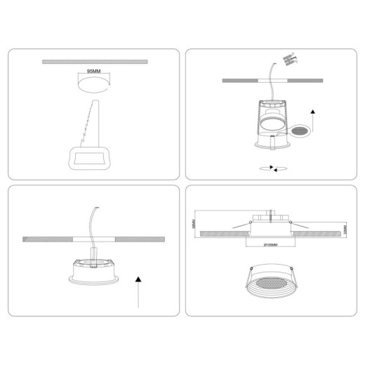 Встраиваемый светильник Ambrella Light TN TN51757