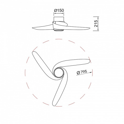 Светильник с вентилятором Mantra GROENLAND 9065