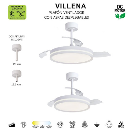 Светильник с вентилятором Mantra VILLENA 9550