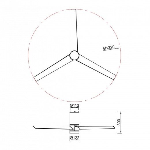 Светильник с вентилятором Mantra UP DOWN 9062