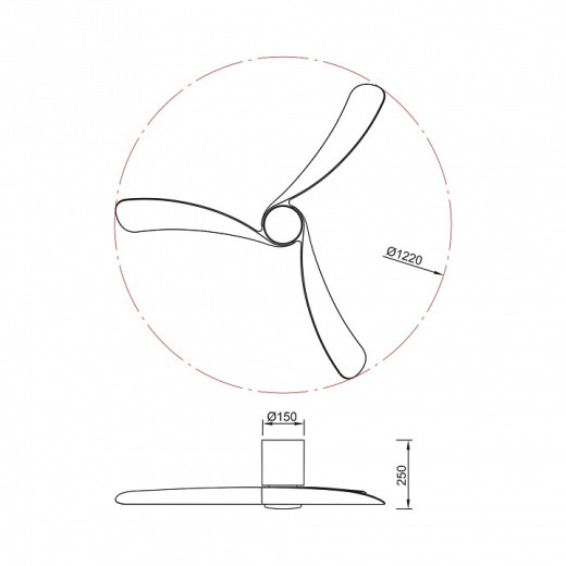 Светильник с вентилятором Mantra NEMO 9046