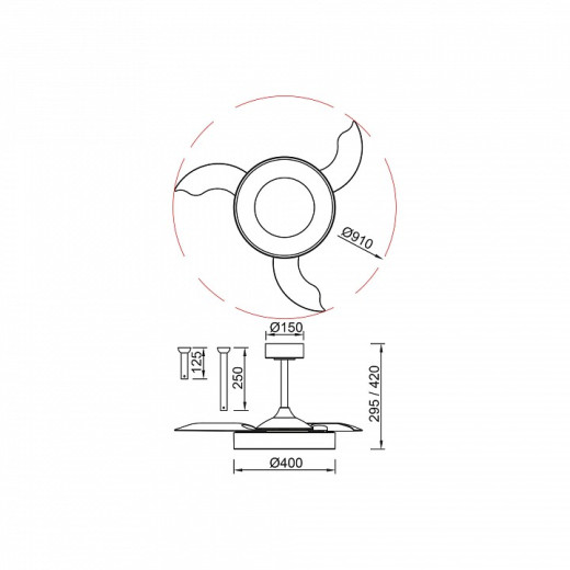 Светильник с вентилятором Mantra NISEKO FAN 9013