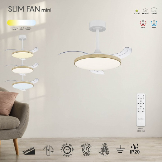 Светильник с вентилятором Mantra SLIM FAN 9009