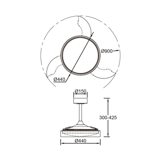 Светильник с вентилятором Mantra GLASS FAN 9527