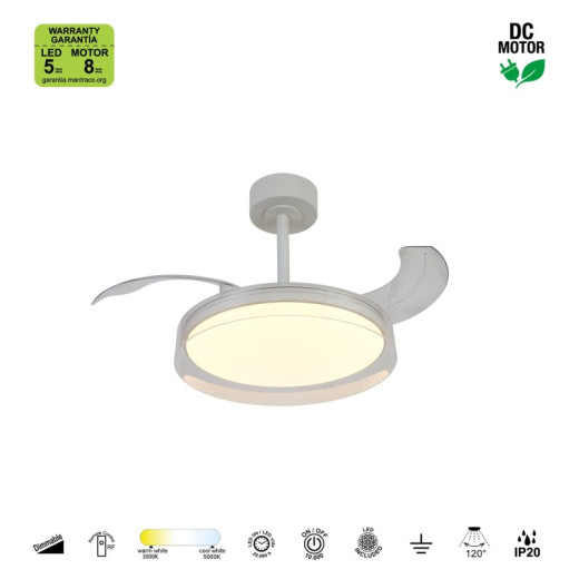 Светильник с вентилятором Mantra GLASS FAN 9527