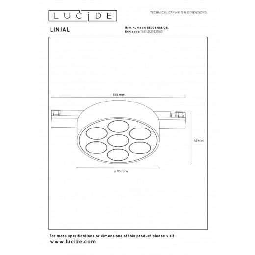 Накладной светильник Lucide LINIAL 2767/12/31
