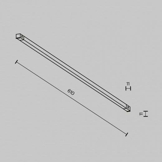 Накладной светильник Maytoni Technical Basis TR240-2-12W4K-B