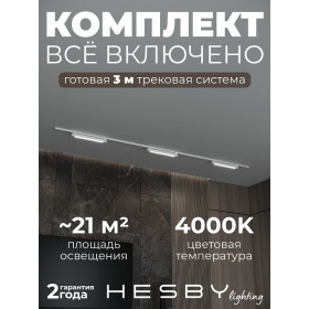 Комплект трековый Hesby Lighting Skylite №1 HSBL_kompl_S001_NI3W4K_01