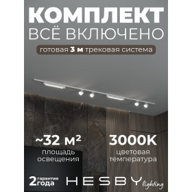 Комплект трековый Hesby Lighting Skylite №14 HSBL_kompl_S014_NI3W3K