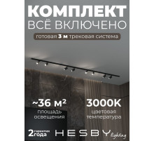 Комплект трековый Hesby Lighting Skylite №3 HSBL_kompl_S003_NI3B3K