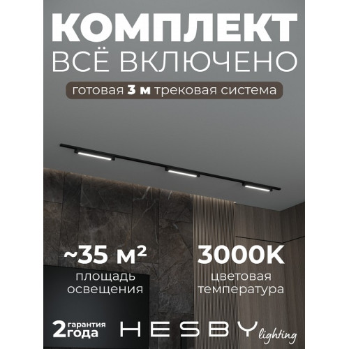 Комплект трековый Hesby Lighting Skylite №1 HSBL_kompl_S001_NI3B3K