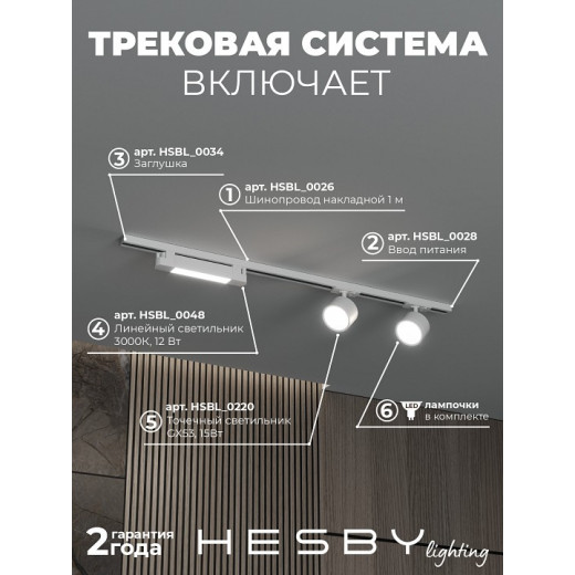 Комплект трековый Hesby Lighting Skylite №14 HSBL_kompl_S014_NI1W3K