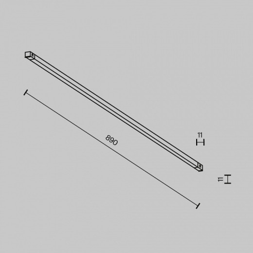 Накладной светильник Maytoni Technical Basis TR240-2-18W3K-B