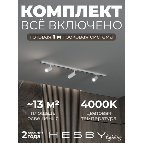 Комплект трековый Hesby Lighting Skylite №3 HSBL_kompl_S003_NI1W4K