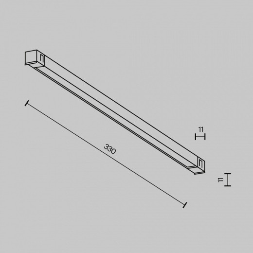 Накладной светильник Maytoni Technical Basis TR240-2-6W4K-B