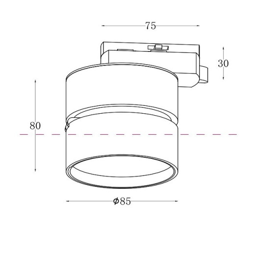 Накладной светильник Maytoni ONDA TR007-1-12W4K-B