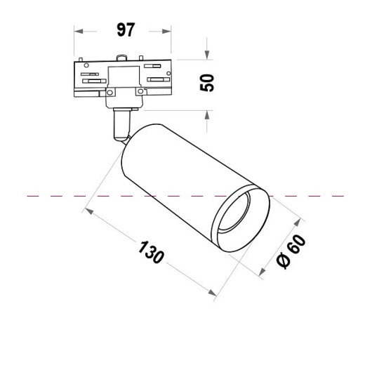 Светильник на штанге Maytoni Technical Focus TR028-3-GU10-MG