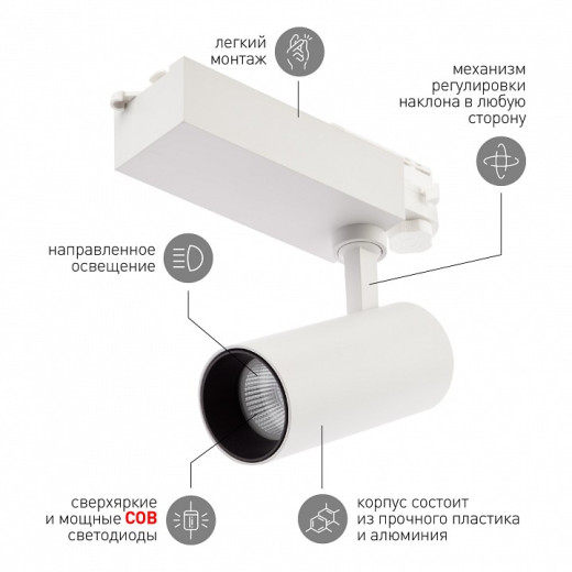 Светильник на штанге Эра  SТR-30-36-30K-W20