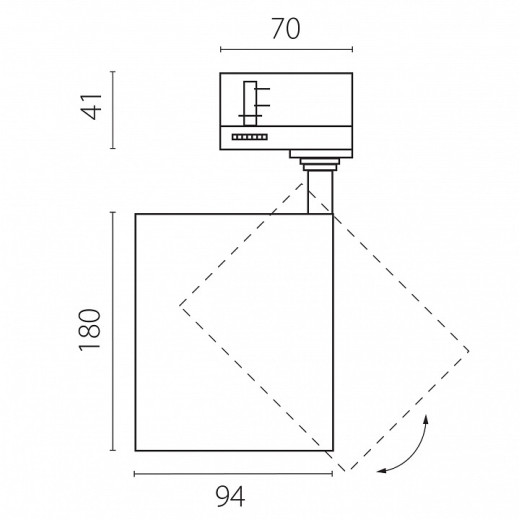 Светильник на штанге Lightstar Canno Pro C4406QT