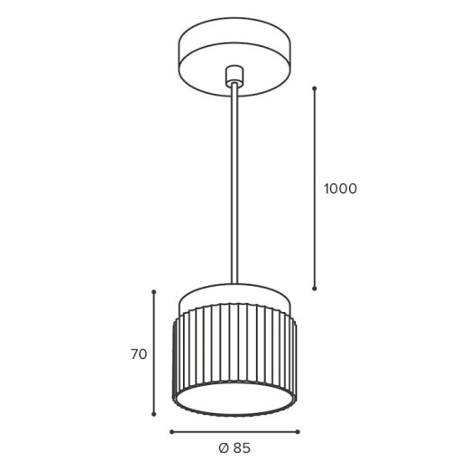 Подвесной светильник Wolta MUSE WSL-GX53/P19WG