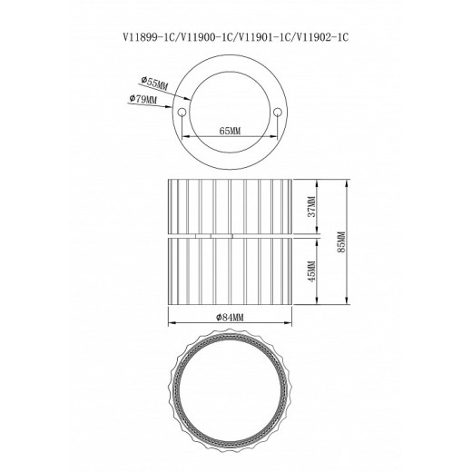 Накладной светильник Moderli  V11900-1C