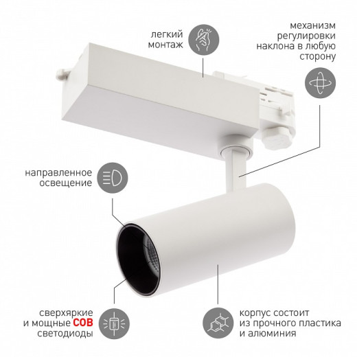 Светильник на штанге Эра  SТR-30-36-40K-W20