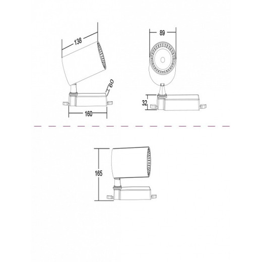 Светильник на штанге Maytoni Technical Vuoro TR029-3-20W4K-W
